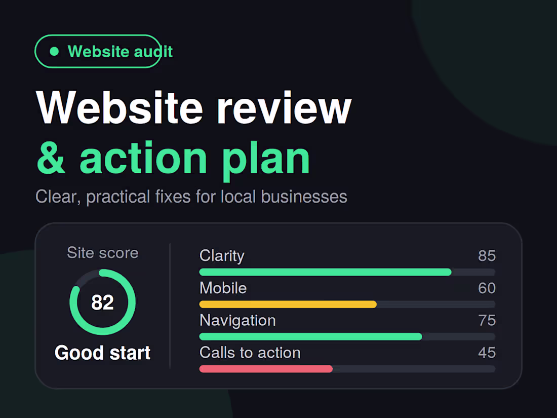 Cover image for Website Audit & Action Plan for Local Businesses