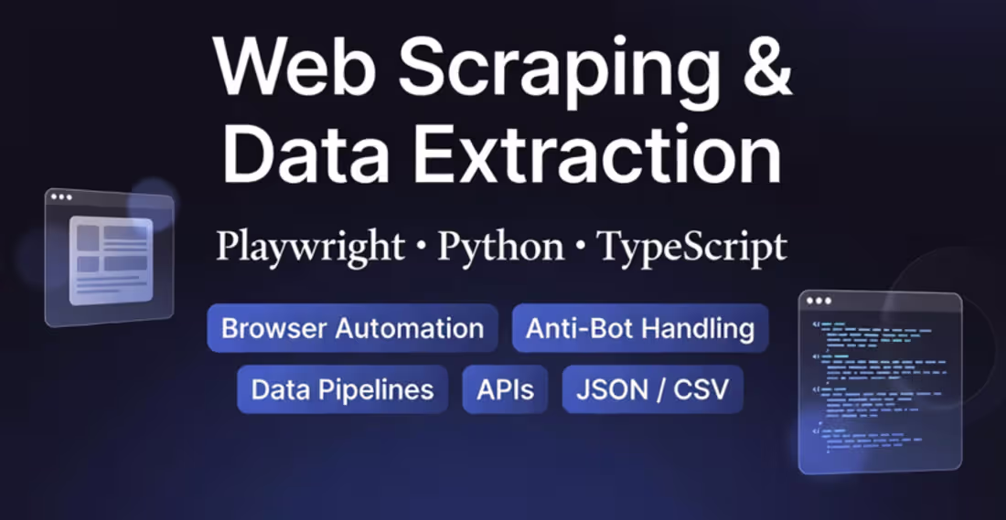 Cover image for Web Scraping & Data Extraction with Playwright and Python