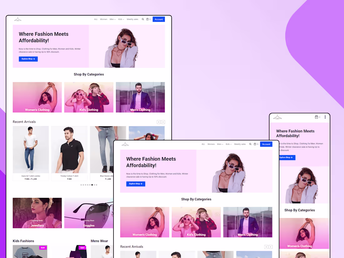 Cover image for Design & build, a trendy fashion shop