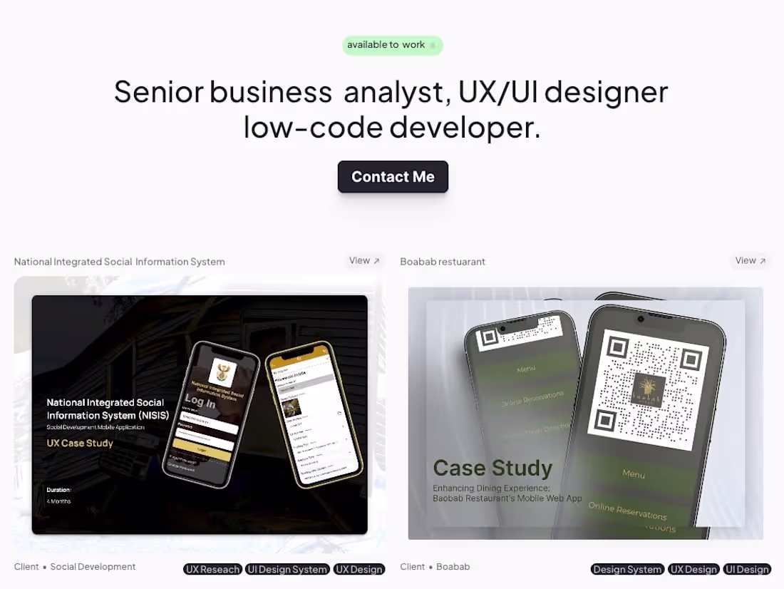Cover image for UX designers Portfolio (Design & Development)