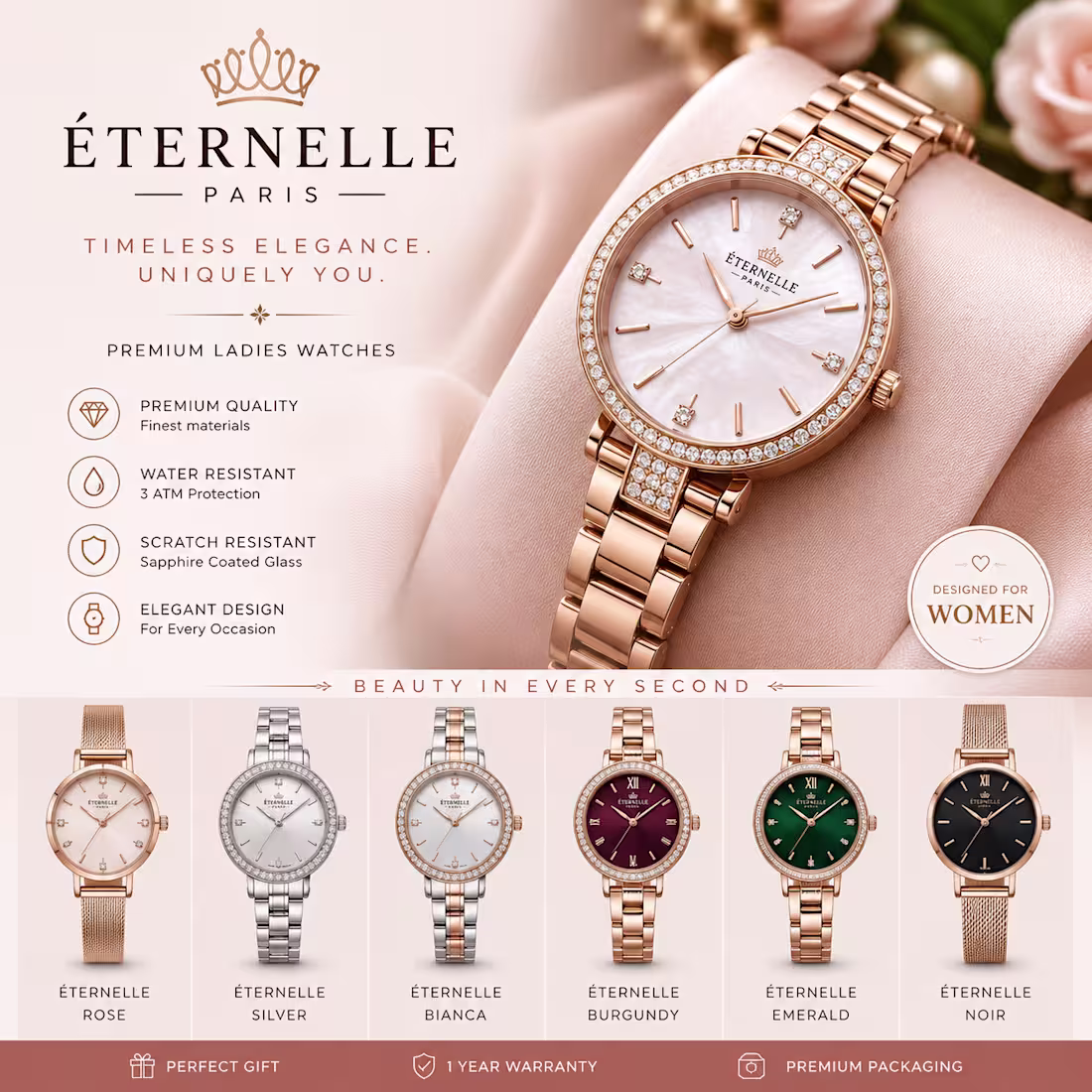 Cover image for Eternelle Women’s Watch Collection blends