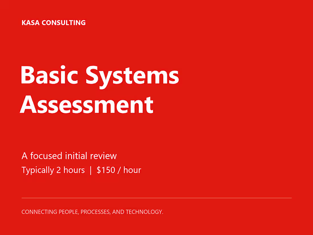 Cover image for Basic Systems Assessment