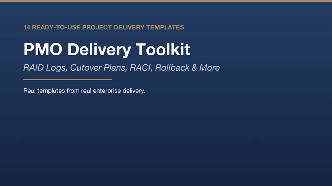 Cover image for PMO Delivery Tool Kit