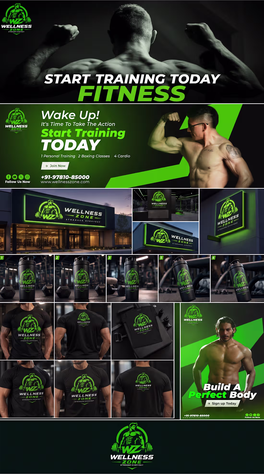 Cover image for Fitness Brand Transformation: Creative Design for Wellness Zone