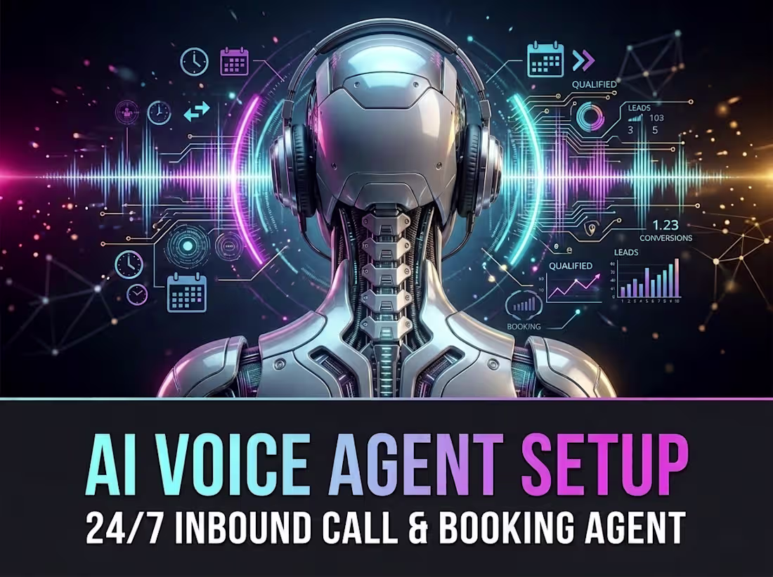 Cover image for Custom AI Voice Agent Setup for 24/7 Inbound Lead Qualification