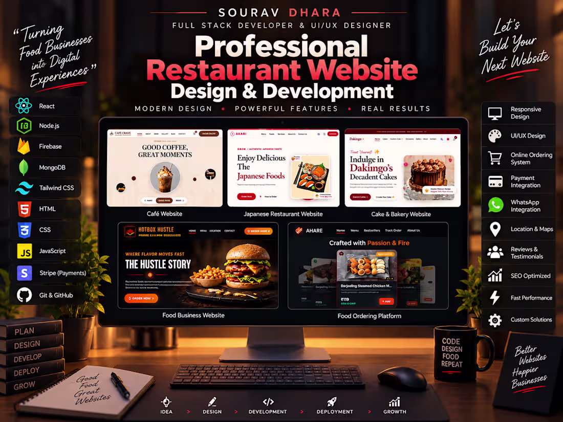 Cover image for Professional Restaurant Website Design & Development
