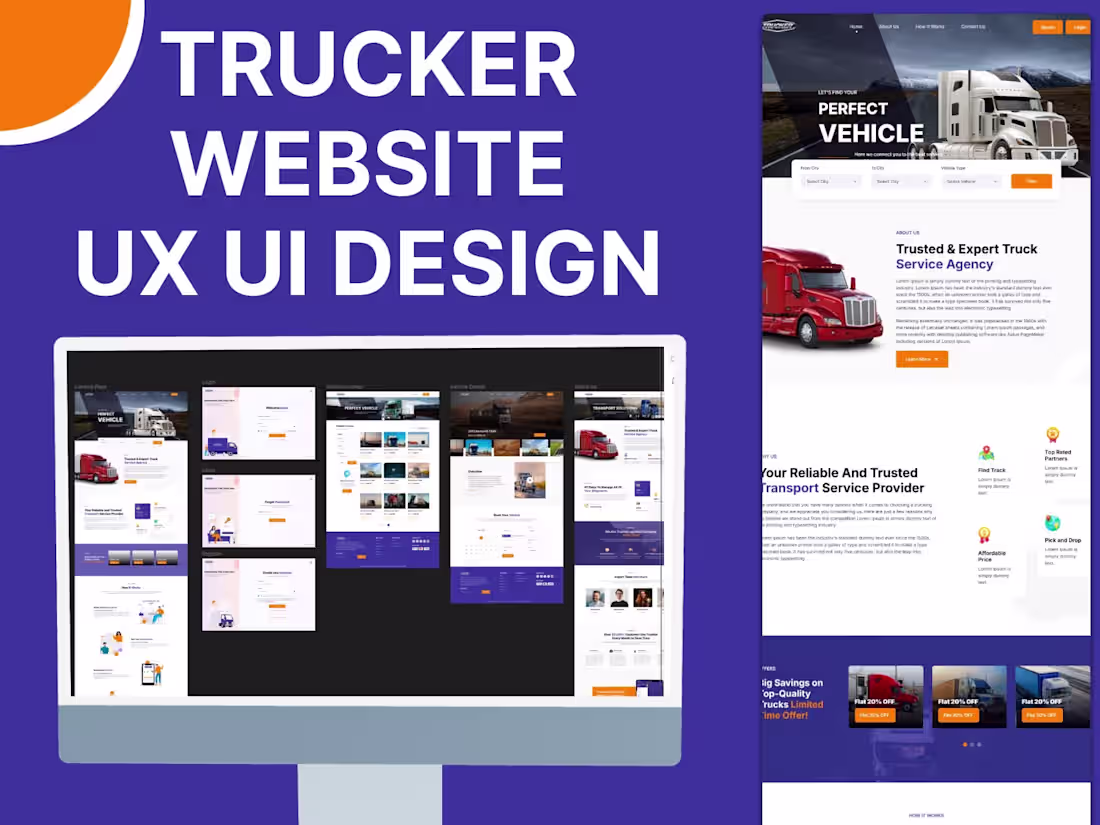 Cover image for Trucker | Website UI / UX Design