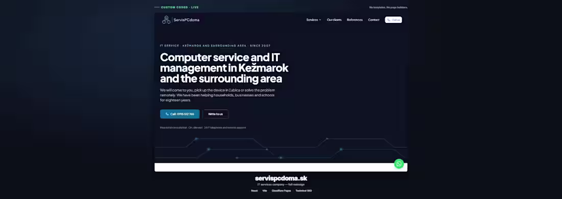 Cover image for Custom coded business website (5 pages, copy + SEO)