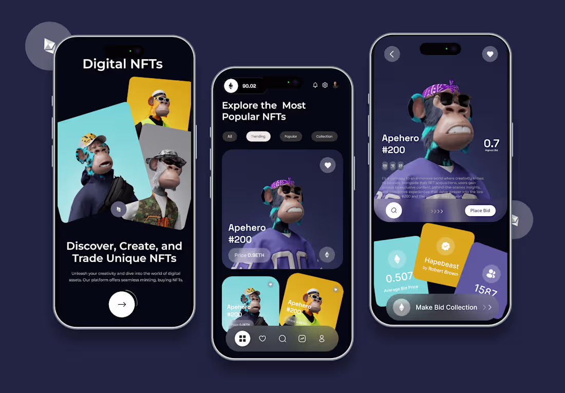 Cover image for Designed this Cool Web3 NFT App using Figma 🚀 How is it?