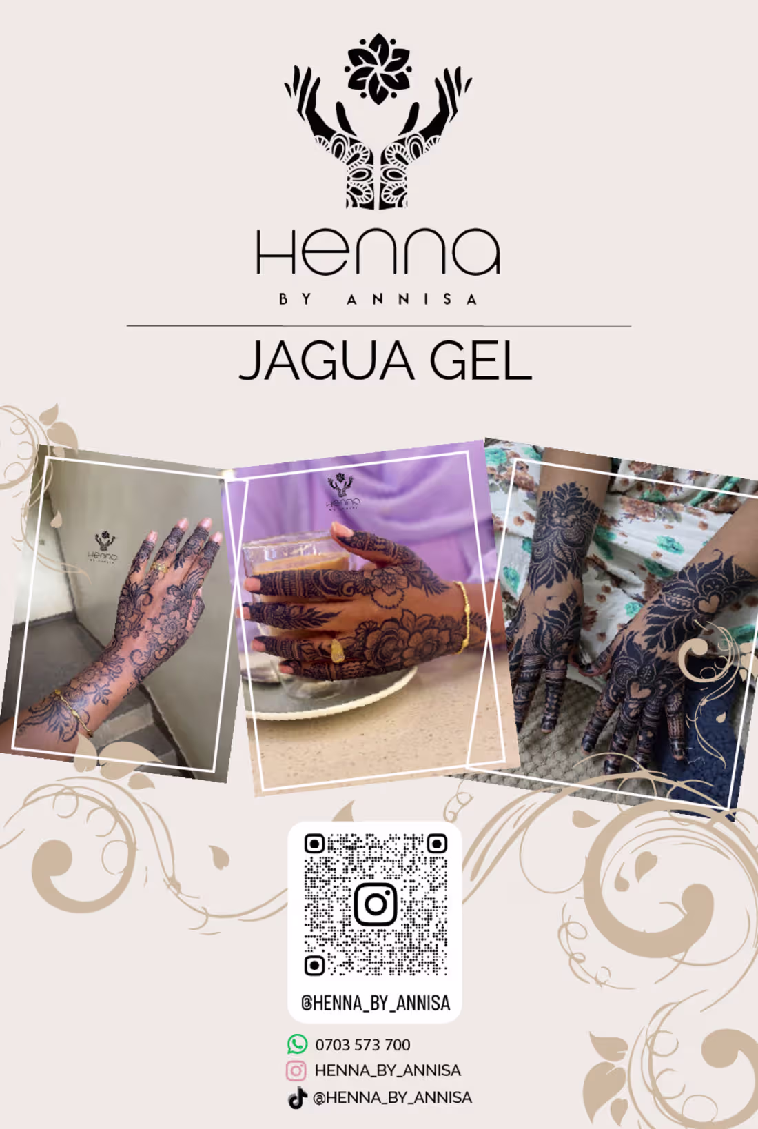 Cover image for card design for a henna