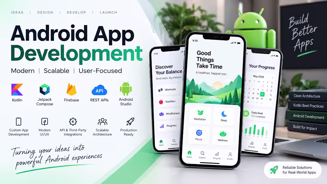 Cover image for Android App Development with Kotlin & Jetpack Compose