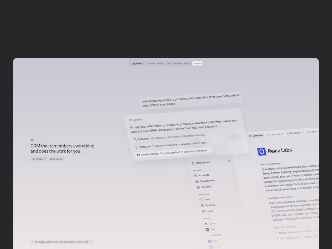 Cover image for Lightfield — AI-native CRM marketing