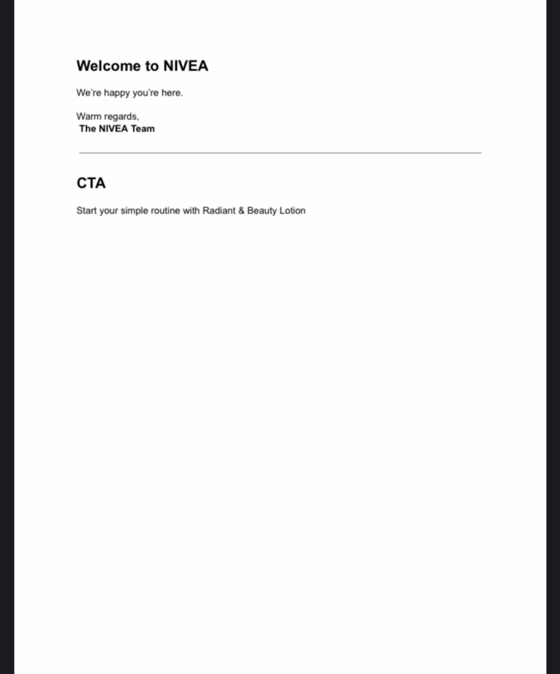 Cover image for Welcome Email sample