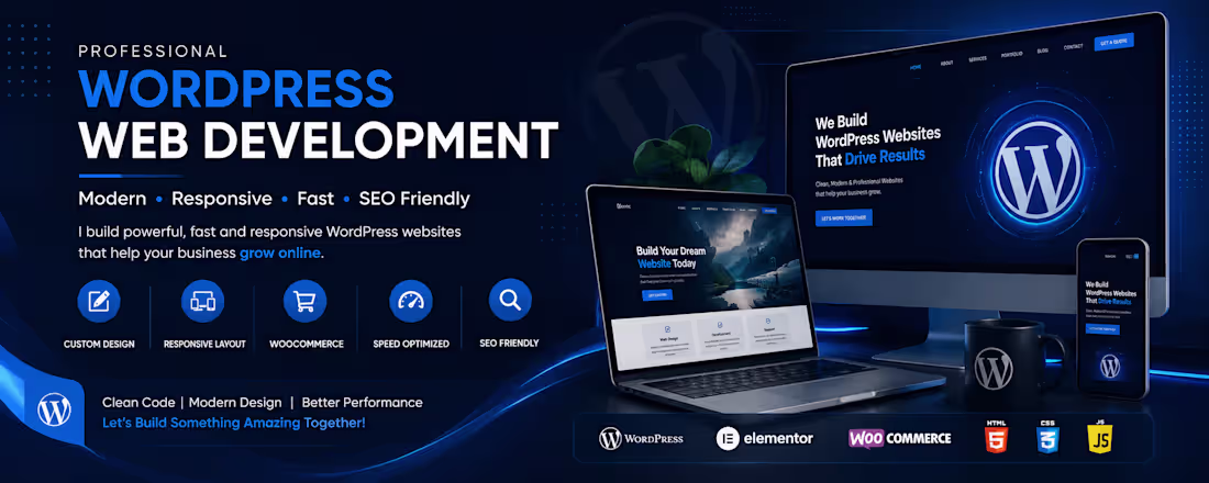 Cover image for Web Developer Web Designer WordPress Developer