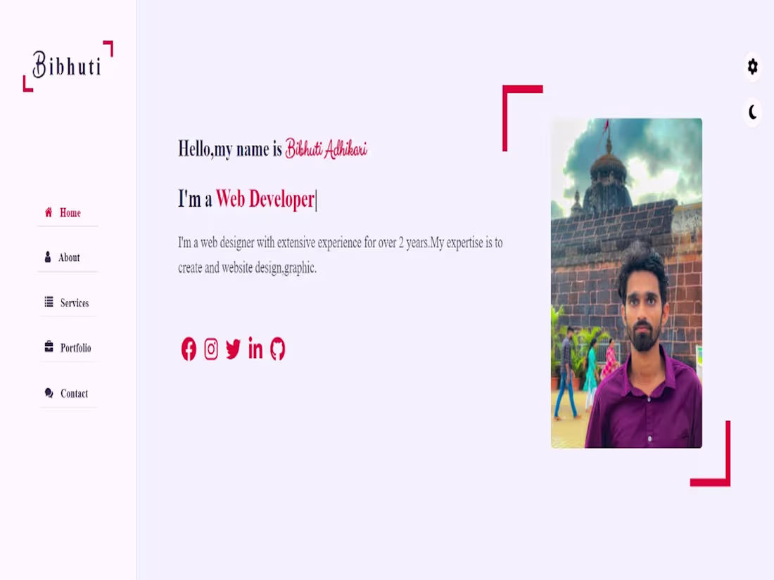 Cover image for I will build a responsive portfolio website with HTML CSS and JS
