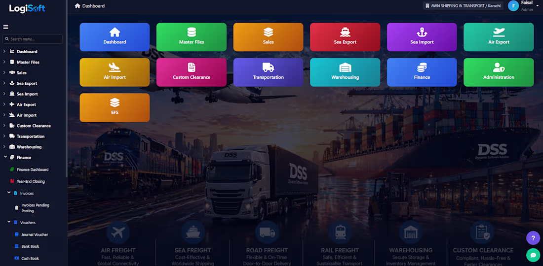 Cover image for LogiSoft is a freight-forwarding ERP