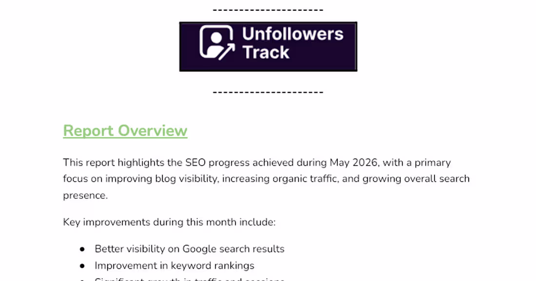 Cover image for SEO Performance Report 