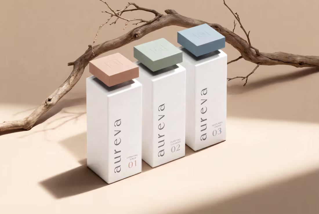 Cover image for Aureva - Skincare Brand Identity & Packaging Design
