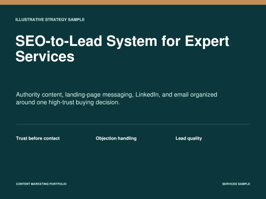 Cover image for An original strategy sample for