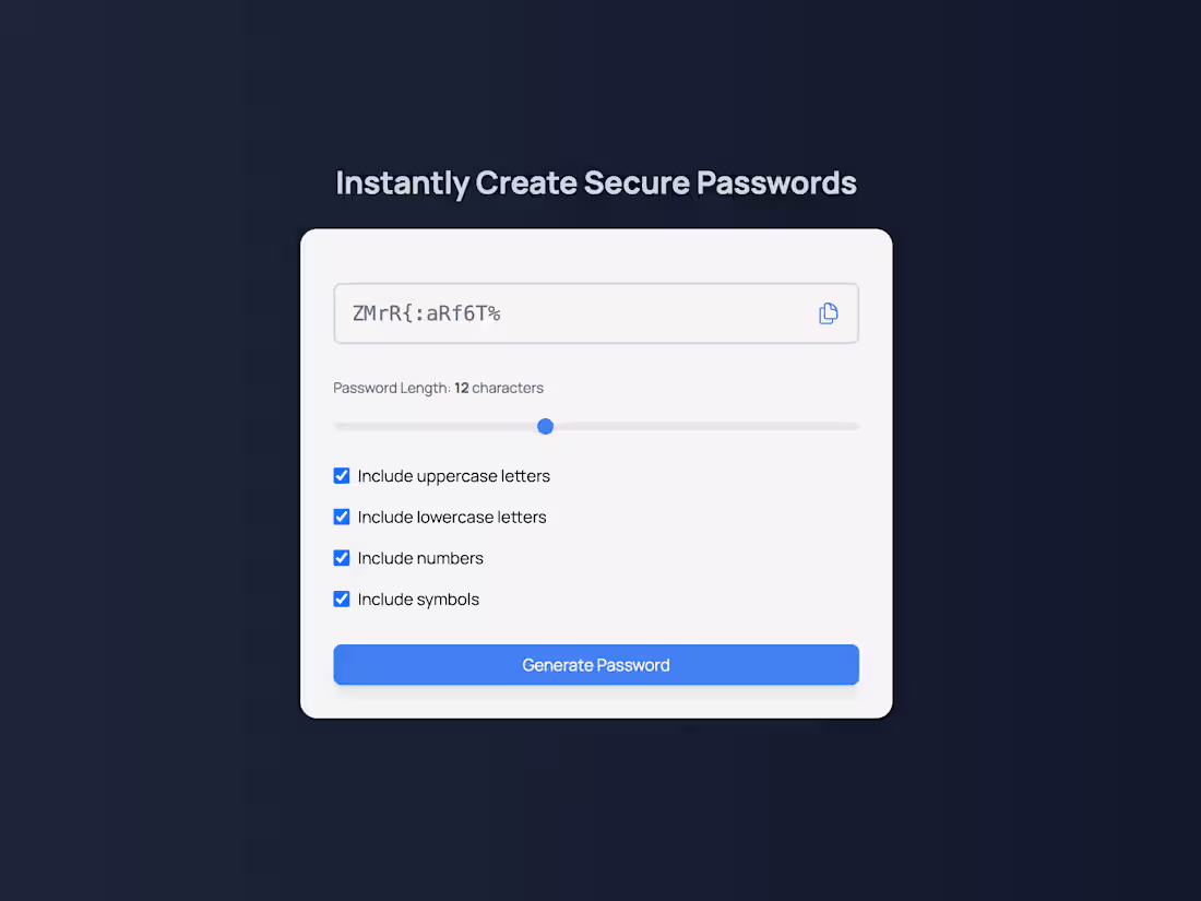 Cover image for Secure Password Generator