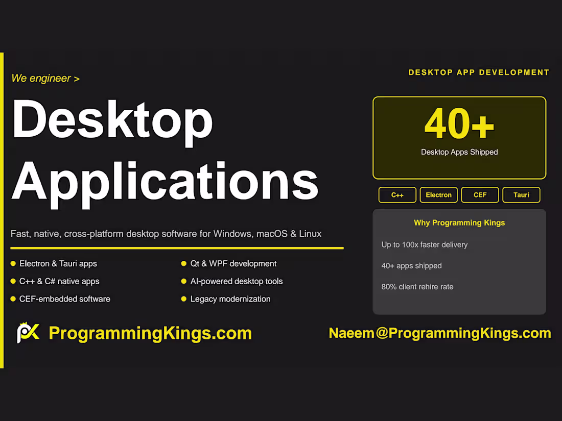 Cover image for Desktop Application Development