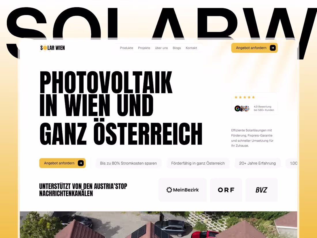 Cover image for Solar Wien. A 25 year old company finally has a site to match.