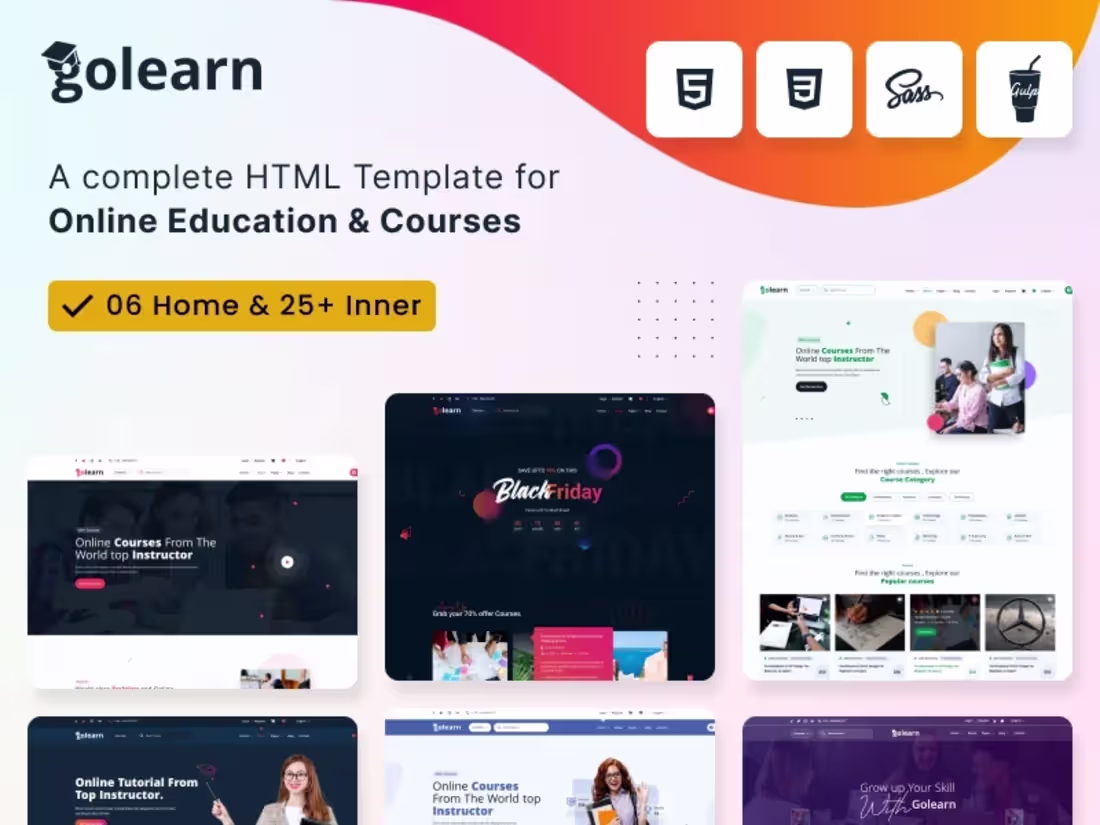 Cover image for Online Education & Online Course HTML Template