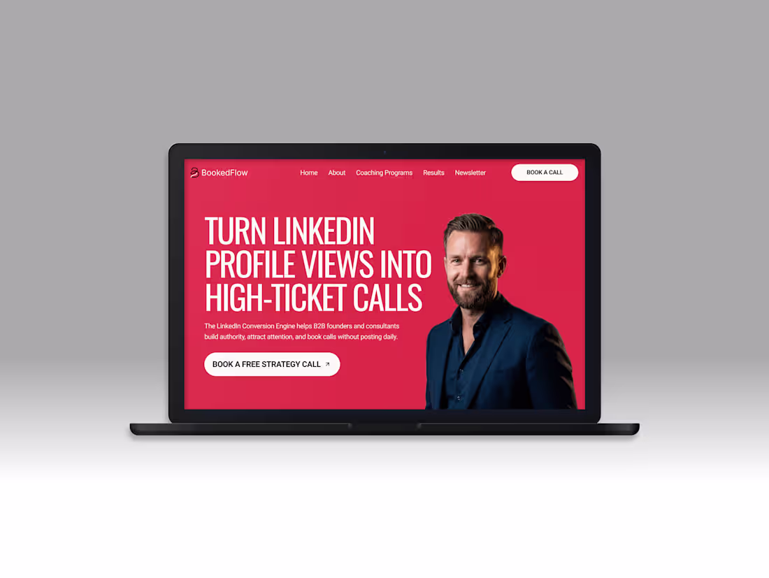 Cover image for Website design and development for Booked Flow.