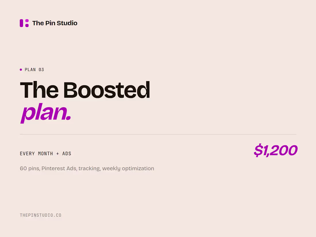 Cover image for Pinterest Management + Pinterest Ads — Boosted