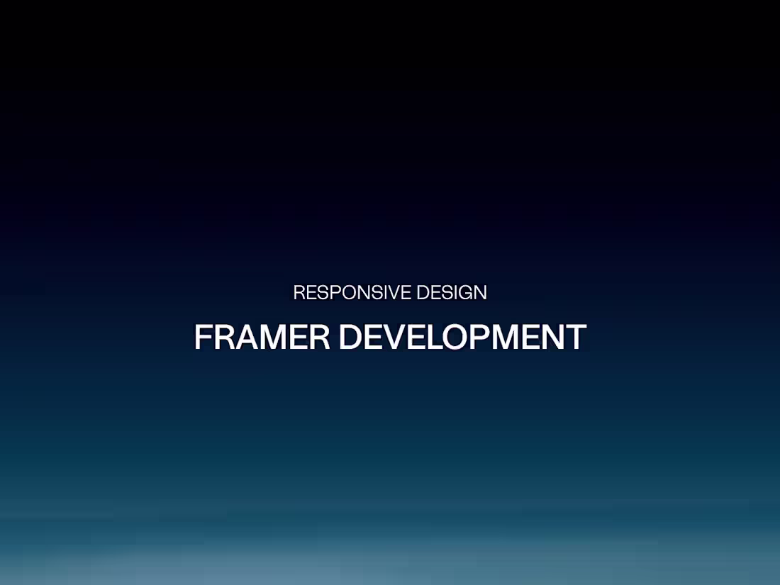 Cover image for Web Design + Development -  UX/UI: Framer