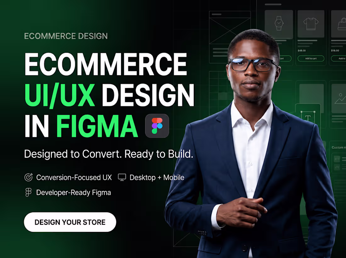 Cover image for eCommerce Website UI/UX Design in Figma | CRO-Focused