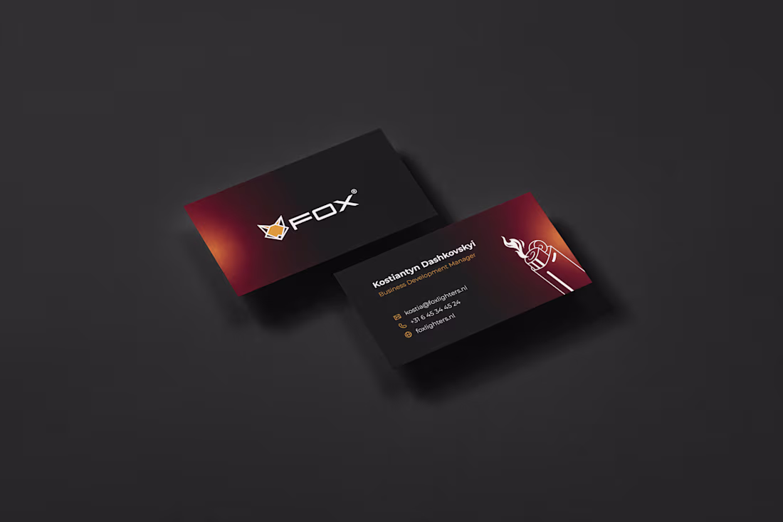 Cover image for Business card design for "FOX"
