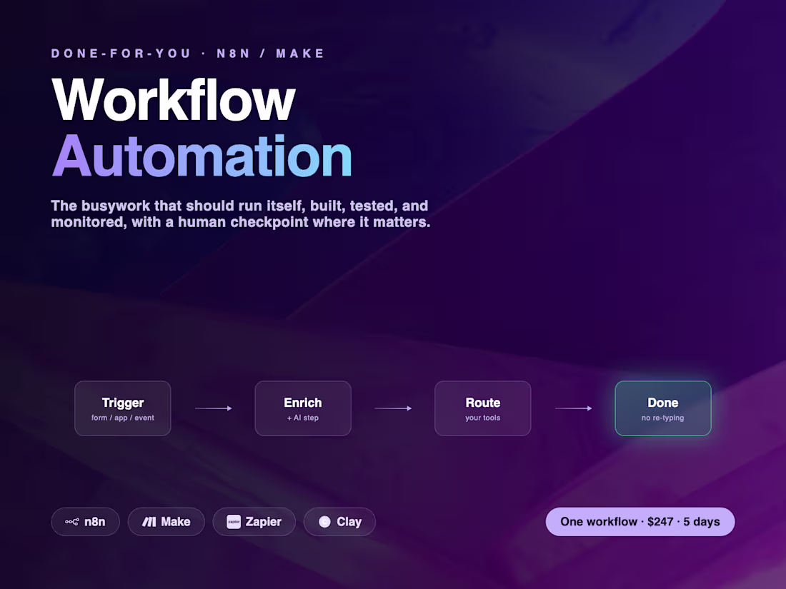 Cover image for n8n Automation — AI-powered workflow