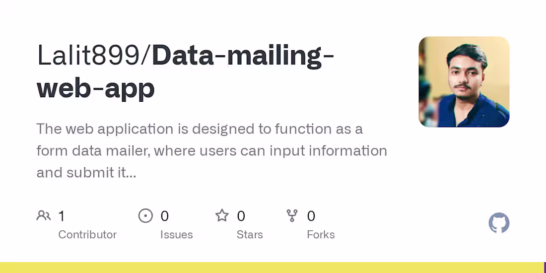 Cover image for Data Mailing Web Application 