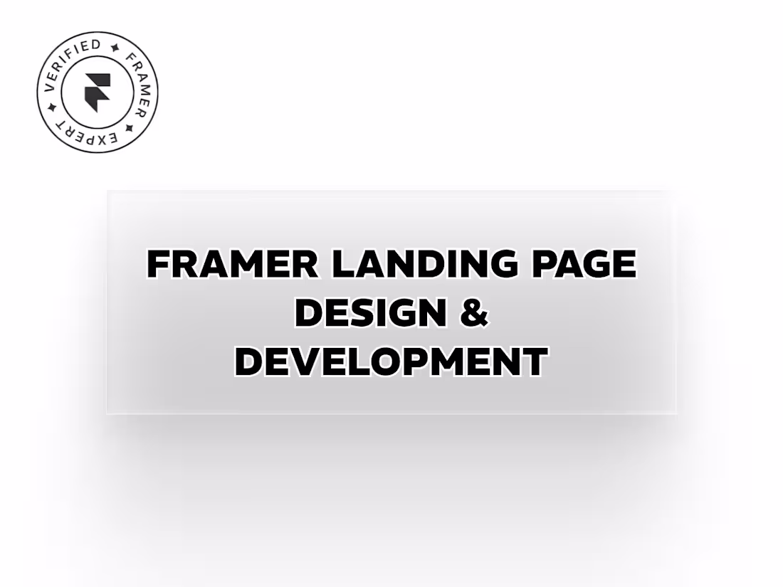 Cover image for Landing Page Design & Development