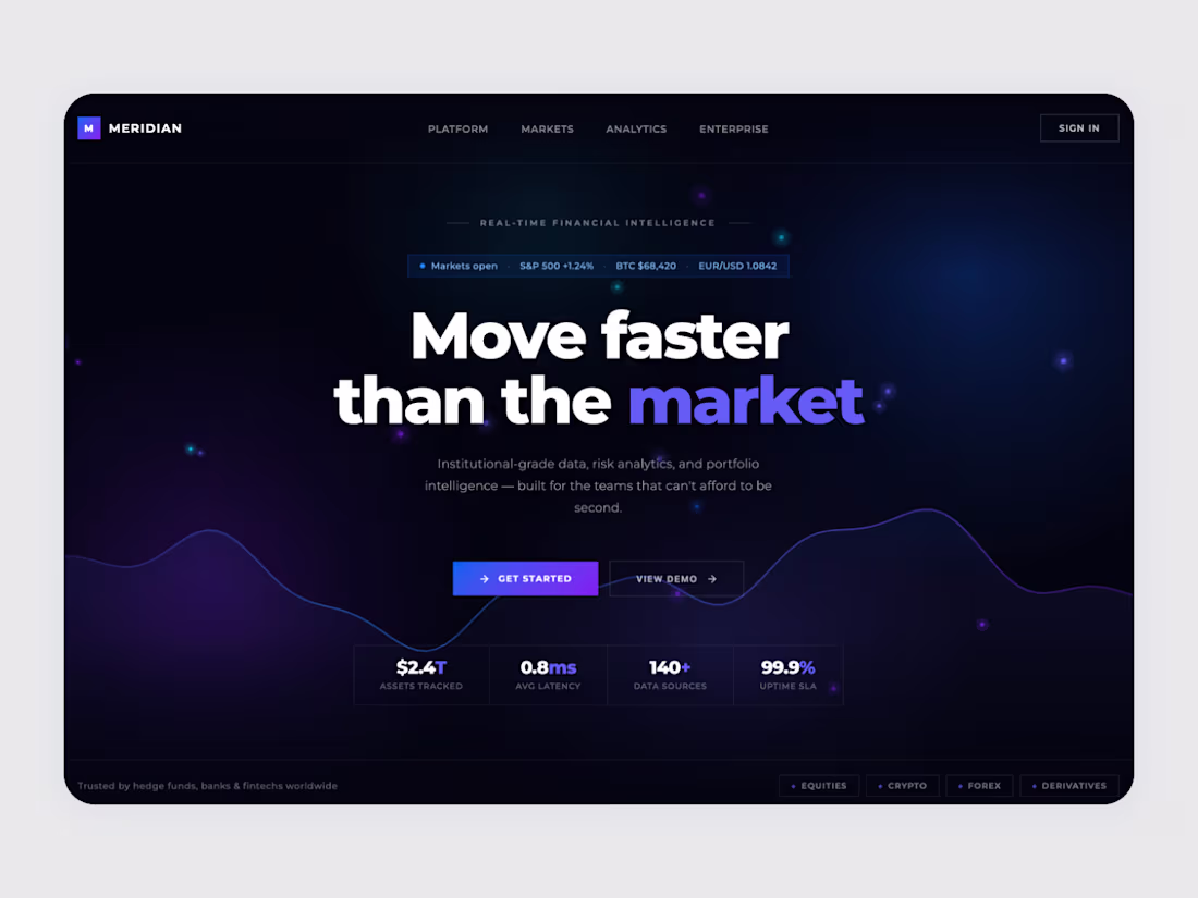 Cover image for Meridian - Real-Time Financial Intelligence