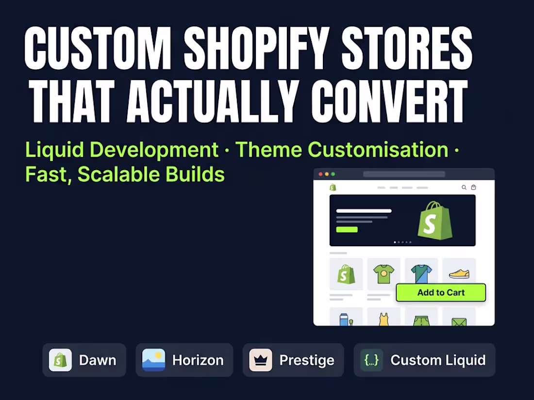 Cover image for Shopify Store Development & Theme Customisation