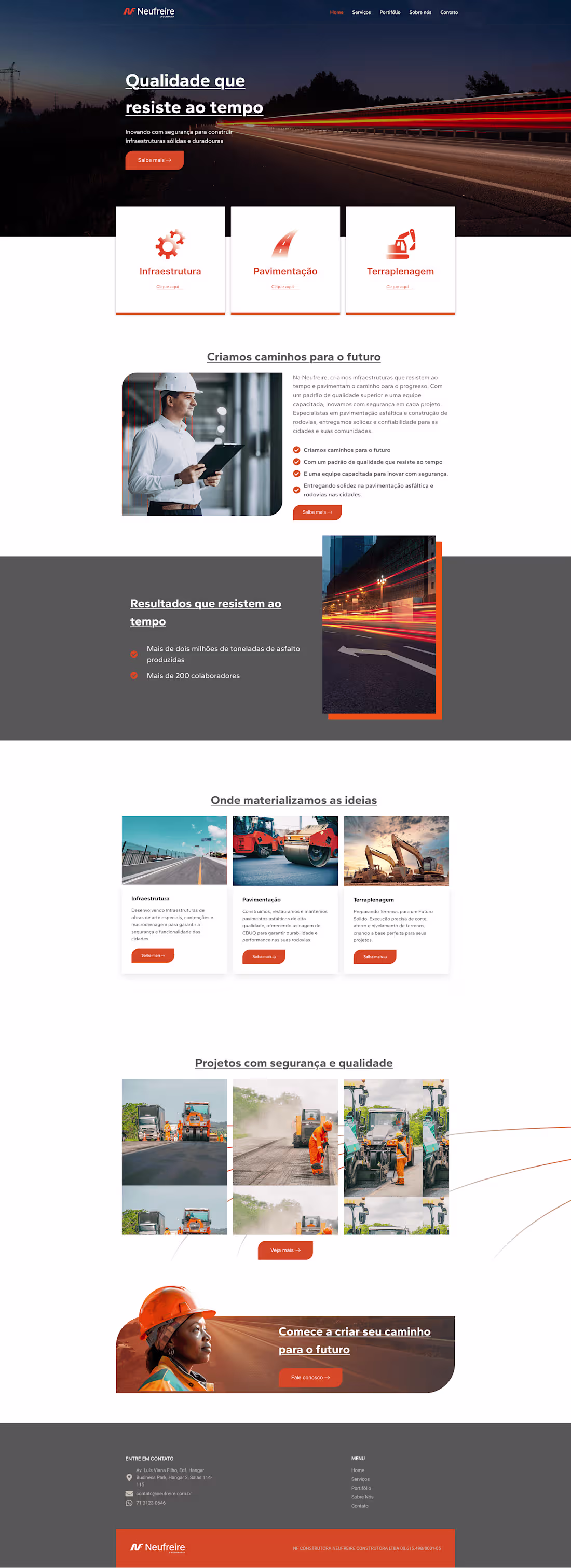 Cover image for Neufreire Construction Website