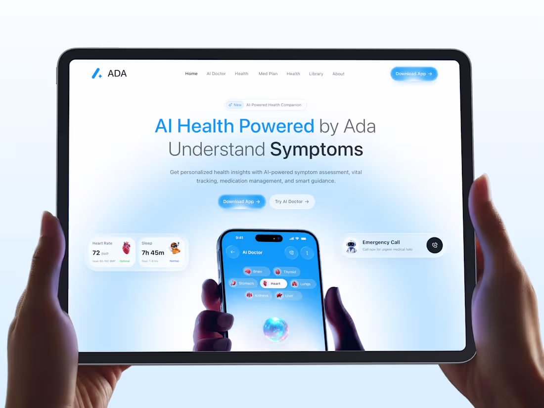 Cover image for AI Healthcare Landing Page –