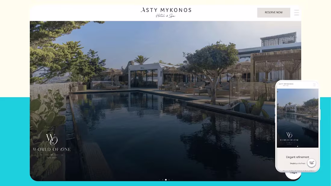 Cover image for Website for a boutique hotel
