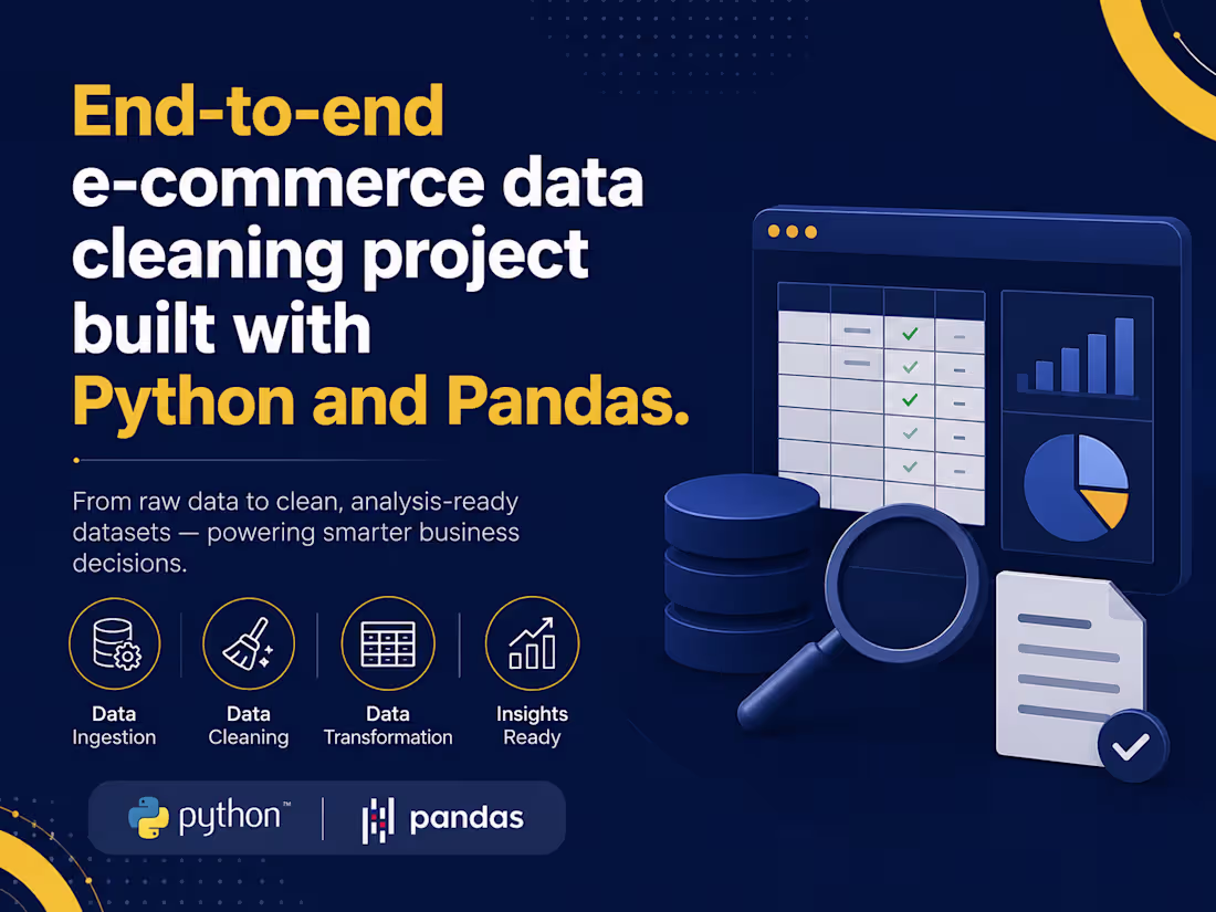 Cover image for End-to-End E-Commerce Data Cleaning with Python and Pandas