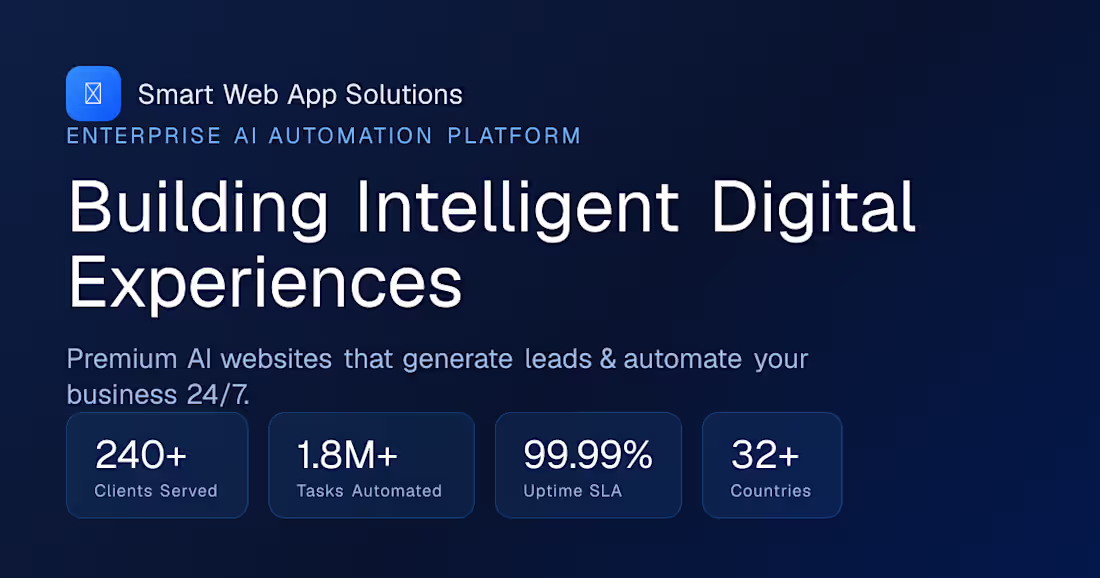 Cover image for Smart Web App Solutions — AI Automation Platform