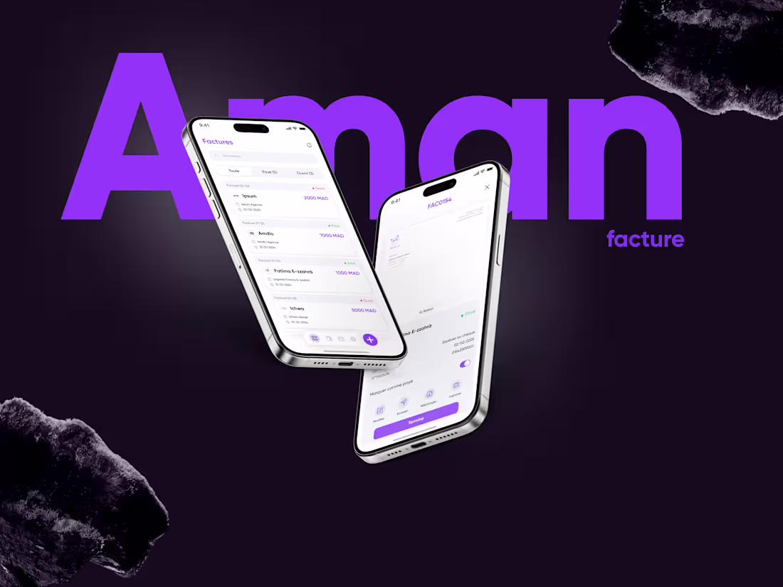 Cover image for Aman Facture UX/UI App Design