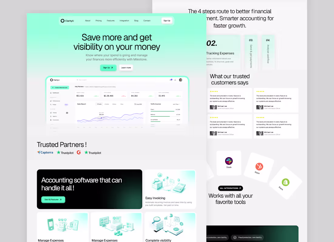Cover image for Landing page UI Design