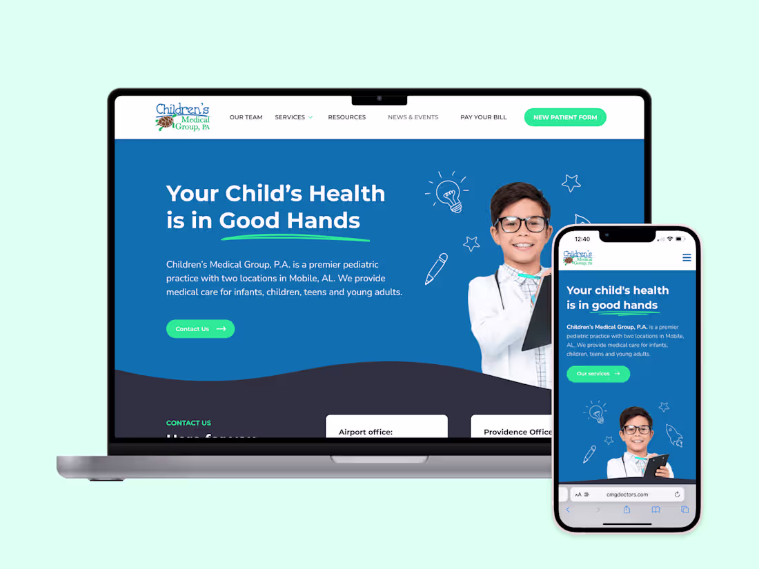 Cover image for Website Design | Children's Medical Group