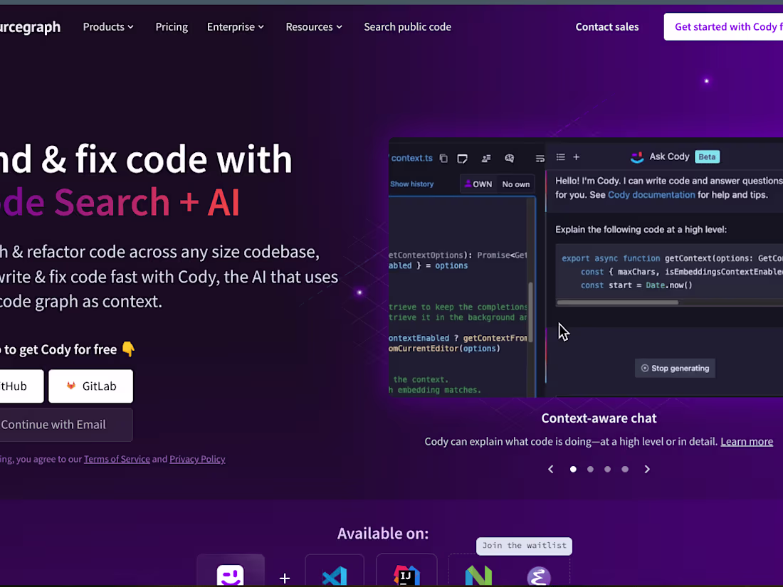 Cover image for Sourcegraph | Code AI platform