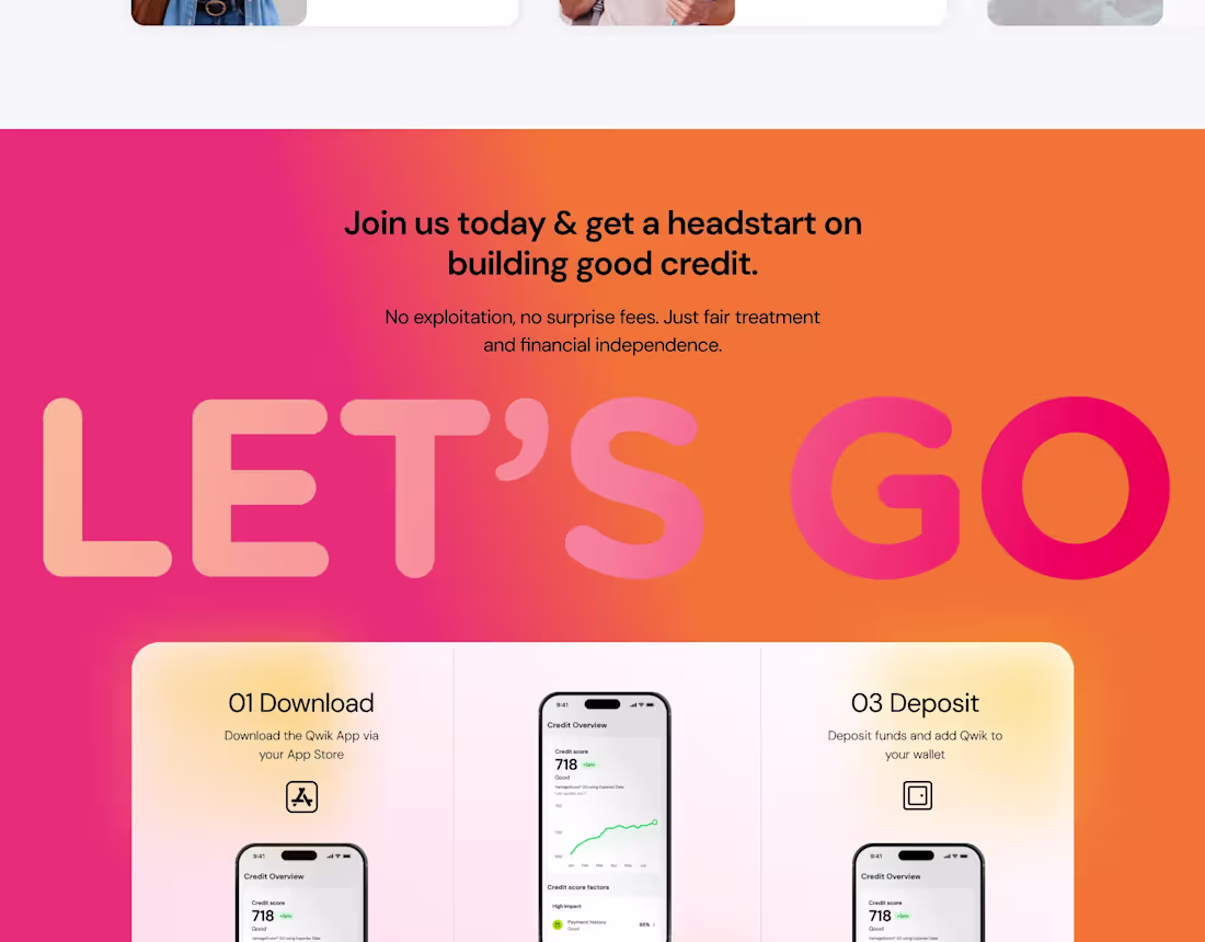 Cover image for Landing page for Qwik Credit Card