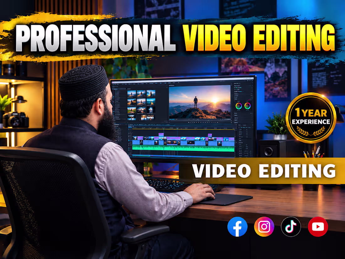 Cover image for Professional Video Editing for YouTube, Reels & Business Videos