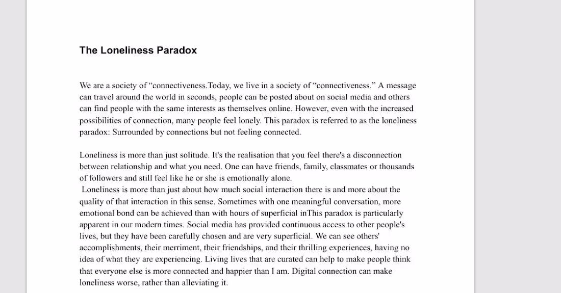 Cover image for ::The Loneliness Paradox explores the