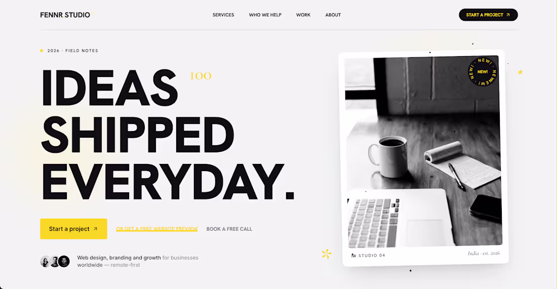 Cover image for Personal Website: fennr.* is a design